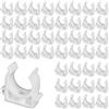 TONGIHS 45 pezzi Clip per tubi in plastica, per Cucina, Bagno, Bianco | Diametro interno 20mm,PVC,Resistente,con chiusura a scatto,Facile da installare,Fissaggio saldo, per Tubi flessibili