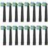 MeetSmile 16 testine di ricambio Precision compatibili con spazzolini elettrici Oral B, nero