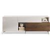 Web Convenienza Base TV con Ante e 2 Cassetti Made in Italy - Credenza Contenitore Collezione Riviera per Soggiorno Cucina Ingresso Sala Mobile Design moderno (Bianco lucido/Mercure, 180 cm)