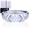 HALUKAKAH Anello da Uomo Occhio di Horus Moissanite Argento Sterling 925 Placcato Platino con Certificato,Diamanti da Laboratorio Taglio Marquise a Griffe,per Fidanzamenti,Matrimoni,Misura Regolabile