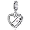 LES FOLIES DI PAOLA GRIECO Charm Mamma Cuore Mom Figlia Amore con strass rosa ciondolo pendente in argento 925 - Les Folies per Pandora