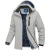 YSENTO Giacca invernale da donna, impermeabile, giacca da sci, giacca softshell con calda imbottitura, antivento, giacca da snowboard outdoor, grigio scuro, M