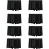 YOYADOY Confezione da 10 boxer da uomo traspiranti, vita alta elastica, mutande in cotone da uomo, vestibilità comoda, orlo anti-arricciatura, biancheria intima da uomo., Nero , 6XL-7XL