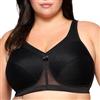 Glamorise Magiclift Active Support Bra Wirefree #1005, Reggiseno Donna, Nero, 4D
