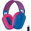 Logitech G Cuffie Gaming Logitech G G435 LIGHTSPEED - Wireless Bluetooth, Over Ear Leggere, Microfoni Integrati, Batteria da 18 Ore, Compatibile con Dolby Atmos, PC, PS4, PS5, Smartphone, Colore Blu