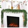 71Nmly Ghirlande Artificiali di Pino Norfolk 270cm,Real Touch Ghirlande Natalizie Finte con Pino Finto e Piante Verdi Finte per Christmas Decorazione Natalizia per Esterno ed Interni Scale Porta Camino Verde