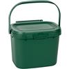 Addis Pattumiera per rifiuti alimentari da cucina, 4,5 litri, verde scuro, 518250