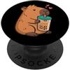 Simpatici Regali Di Capibara Tè Al Latte Capibara Boba Kawaii Bubble Tea PopSockets PopGrip Adesivo