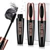 NICEMOVIC Mascara nero con ciglia in fibra di seta 4D 3 pezzi, ciglia più lunghe e spesse, impermeabili, senza grumi, a lunga durata, a prova di sbavature, ipoallergeniche, ciglia dall'aspetto lussuoso