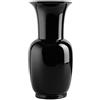 VENINI VASO OPALINO IN VETRO DI MURANO 706 NERO, M - h 36 x l 17 cm, 2,7 kg
