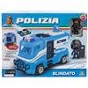 Giochi Preziosi Polizia - Blindato Della Polizia Con Livrea Originale A Ruota Libera. Include Cella, Abitacolo, Personaggio 7 Cm In Divisa Ufficiale E Accessori. Per Bambini A Partire Dai 4 Anni