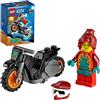 LEGO City Stuntz Stunt Bike Antincendio, Moto Giocattolo con Funzione "Carica e Vai", Idee Regalo per Bambini dai 5 Anni, 60311