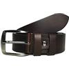 MixYourBeauty MYB Cintura per uomo 100% in vera pelle - Made In Italy - senza cuciture - diversi colori e misure (95-110 cm, Nero)