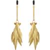 Rimba Bondage Play Nipple Clamps with Feathers Gold