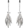 Rimba Bondage Play Nipple Clamps with Feathers Silver