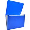 Raylu Paper® - Cartella classificatrice a fisarmonica per documenti a 12 scomparti, raccoglitore in plastica opaca con divisori per ufficio (Blu)