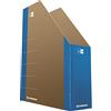 Donau Life - Contenitore per documenti in cartone, formato A4, colore: blu, tipo A4/80, pieghevole, materiale: cartoncino, spazio per etichette, 800 g/m2