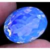 Naturale Blu Fiordaliso Opale Australiano 25.10 CT Ovale Certificato Loose Gemma