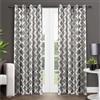 Exclusive Home Metallic Modo-Tenda a Pannello con Occhielli, Poliestere, Perla Nera, W 54 x L 84 (2 Panels), 2 unità