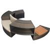 N NETSPA - Mueble Individual - Vita 140 - para Spa - SP-MOB140R - Set de 5 Módulos Adicionales - Compatible con Spa Semi-Rígido Vita - Bancos Confortables de PVC Trenzado/Estructura de Aluminio.