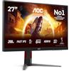 AOC Gaming Monitor 27G4HA 27 pollici, 1920x1080, FHD, 200Hz, Fast IPS Panel, 0.5ms MPRT, Speakers, Height Adjustment, (HDMI2x 2.0 DP 1x 1.4) Adaptive Sync, HDR10, G-Sync Compatible, Nero