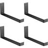 Amig - Set da 4 Staffe ad Angolo "L" per Scaffali Industriali - 103 x 261 x 40 mm - Acciaio Nero Opaco - Supporto da Parete per Mensole - Design Funzionale e Resistente - Ideale per Scaffali da Parete