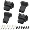 YINETTECH Kit di ricambio per connettore auto a 3 pin con connettore per sensore Hall auto con copertura protettiva in gomma compatibile con VW compatibile con Audi 443906236 052905327