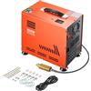 VEVOR Compressore d'Aria PCP, Compressore per Fucile ad Aria Compressa PCP a Doppio Cilindro da 800 W, 30 MPa con Sistema di Raffreddamento a Ventola Integrato, per Bombola di Paintball Senza Olio