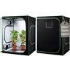 VEVOR Tenda da Coltivazione da Interno 150x150x200 cm, Tenda da Coltivazione per Piante da Interno, con Illuminazione LED a Spettro Completo, Sistema di Ventilazione, Mylar 600D Riflettente