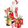 Avilia Decorazione Babbo Natale con Scooter Animato con Luci LED - Realizzato con Materiali Resistenti e Durevoli è Dipinto a Mano per Rendere la tua Casa Unica Durante le Feste Natalizie 70x25x45cm