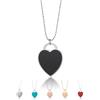 Inscintille Cuore rock Collana a palline in acciaio con cuore colorato Nero/2.5 cm