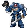 TOYVERSE JOYTOY 1/18 - Statuetta d'azione Warhammer 40,000, Squadra Ultramarines Terminator, Sergente con Spada Energetica e Omero da Teletrasporto, articolazioni mobili modello di personaggio, 15