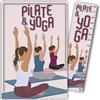 Afie 69-1023 - Carta pilata yoga Zen Fitness Gym morbida sportiva sportiva - con segnalibro/righello da 15 cm in carta e busta bianca, formato 12 x 17,5 cm, regalo di compleanno o festa - Made in France