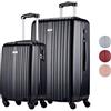 Slazenger Set di valigie 2 pezzi/3 pezzi - Trolley a mano e valigetta da viaggio grande - valigetta rigida ABS - Set di valigie con ruote a 360° e serratura a combinazione - valigetta arrotolabile,