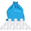 Hydream Coppettazione Silicone Cupping Terapia Set Silicone Massaggio Coppette, Coppe Massaggiatore, Anti Cellulite Vuoto Coppe, Rilassamento Muscolare, Sollievo dal Dolore, Anti Età (12PZ/Bianco)
