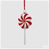 EDG Enzo De Gasperi Addobbo Natale Candy H 13 Cm L 6 Cm Bianco Rosso