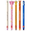 LEGAMI - Set di 5 penne gel cancellabili con inchiostro cancellabile termosensibile, gamma di colori dell'inchiostro e design del corpo, punta da 0,7 mm, coniglietto, farfalla, giraffa, tigre e squalo