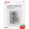 Dritz Quilting Resistente Testa in Metallo, Colore: Bianco, Misura 12 Clover-Confezione di spilli, 150 Pezzi
