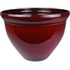 The HC Companies Piantatrice rotonda Pizzazz Fioriere decorative in resina da 9 pollici per piante d'appartamento con macchioline rosse calde (PZA09000Y35)