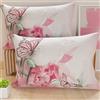 PETTI Artigiani Italiani - Coppia di Federe Cuscino 50x70 cm in Microfibra, Cuscini Arredo Camera da Letto, Divano, Salotto, Set 2 Fodere Copricuscino, Federa Roses Butterfly, 100% Made in Italy