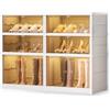 MAGIC SELECT Scarpiera Pieghevole, Scarpiera Armadio, Portascarpe Modular per 12 paia, 3 Livelli. Stoccaggio Traspirante senza Installazione Antipolvere per Scarpe (Bianco)