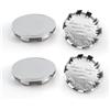 YueJieSelected 4 coprimozzo coprimozzo, coprimozzo 56 mm, copricerchioni, copricerchioni, OD 56 mm, ID 53 mm, coprimozzo auto, accessori universali per la modifica dell'auto, argento