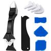 KLVGTIFS 3 in 1 Silicone Raschietto, Raschietto Silicone Sigillante, Rimozione di Sigillante, con 4 Teste Intercambiabili, per Bagno Cucina Pavimento Fughe Finestre Infissi Doccia Lavoro Piastrelle