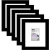 Americanflat Set di cornici per foto da 12,7 x 15 cm, colore nero, da utilizzare come cornice per foto da 5 x 3 con passepartout o cornice da 12,7 x 15 cm senza passepartout, cornici per collage da