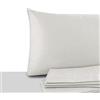 Giovanni Dolcinotti MADE IN ITALY Giovanni Dolcinotti | Set 2 Federe Cuscino Letto Matrimoniale e Singolo 40x80 cm - 100% Cotone - Made in Italy - Colore Perla