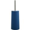 MSV - Scopino per WC - Manico in Acciaio Inox - Design Compatto - Ø36 cm - Blu Scuro - Pratico Accessorio da Bagno - Facile da riporre - Pulizia Efficace e Design Elegante