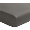 ESSIX ITC Lenzuolo con Angoli, Raso di Cotone, Zinco, 140 x 190 cm