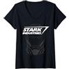 Marvel Donna Marvel Avengers Iron Man Stark Industries Maglietta con Collo a V