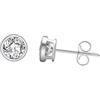 HeyMeili Orecchini Ipoallergenici a Bottone in Argento 925 con Zirconia Cubica per Donne Ragazze, 5mm