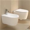 COPPIA SANITARI VASO BIDET E COPRIVASO RALLENTATO GEBERIT ICON SOSPESI TURBOFLUSH